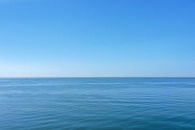 Picturesque view of beautiful sea and blue sky