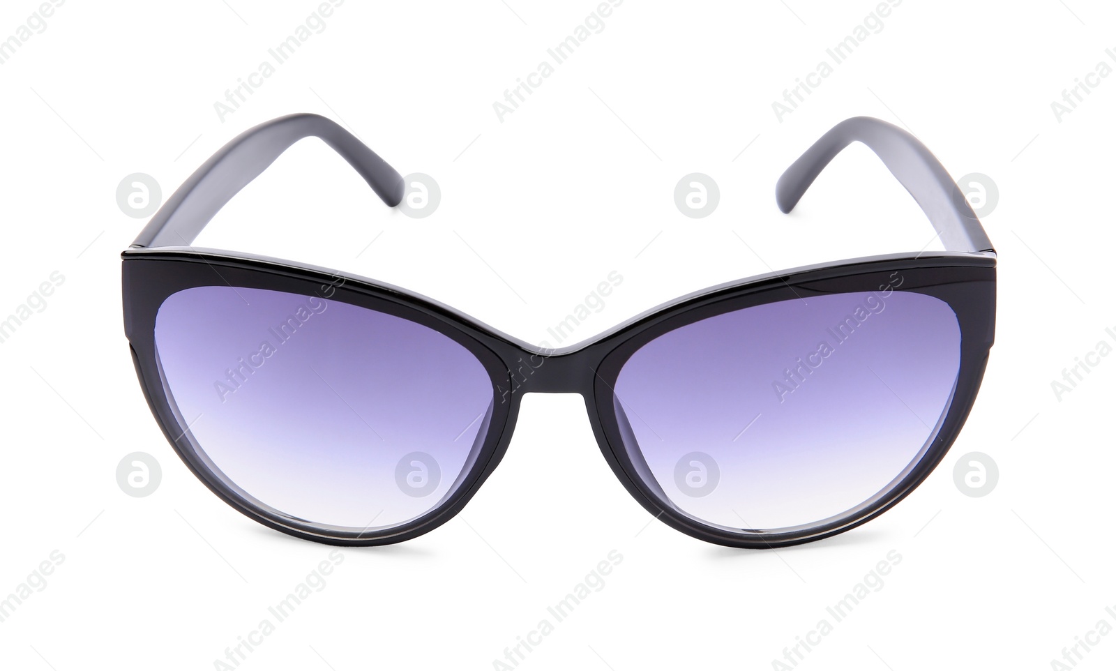 Photo of Stylish sunglasses isolated on white. Modern accessory