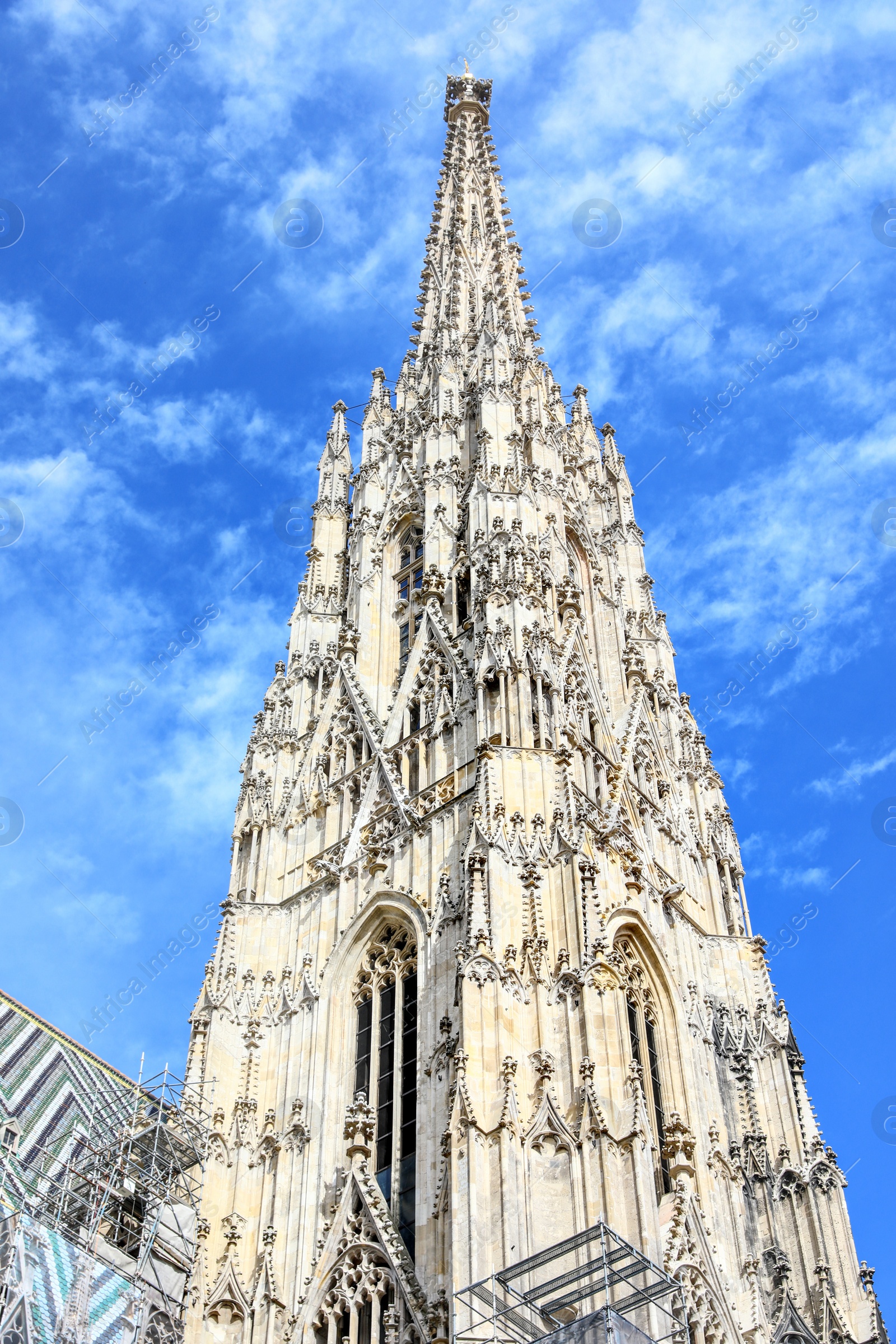 Photo of VIENNA, AUSTRIA - APRIL 26, 2019: Low angle view of St. Stephen's Cathedral