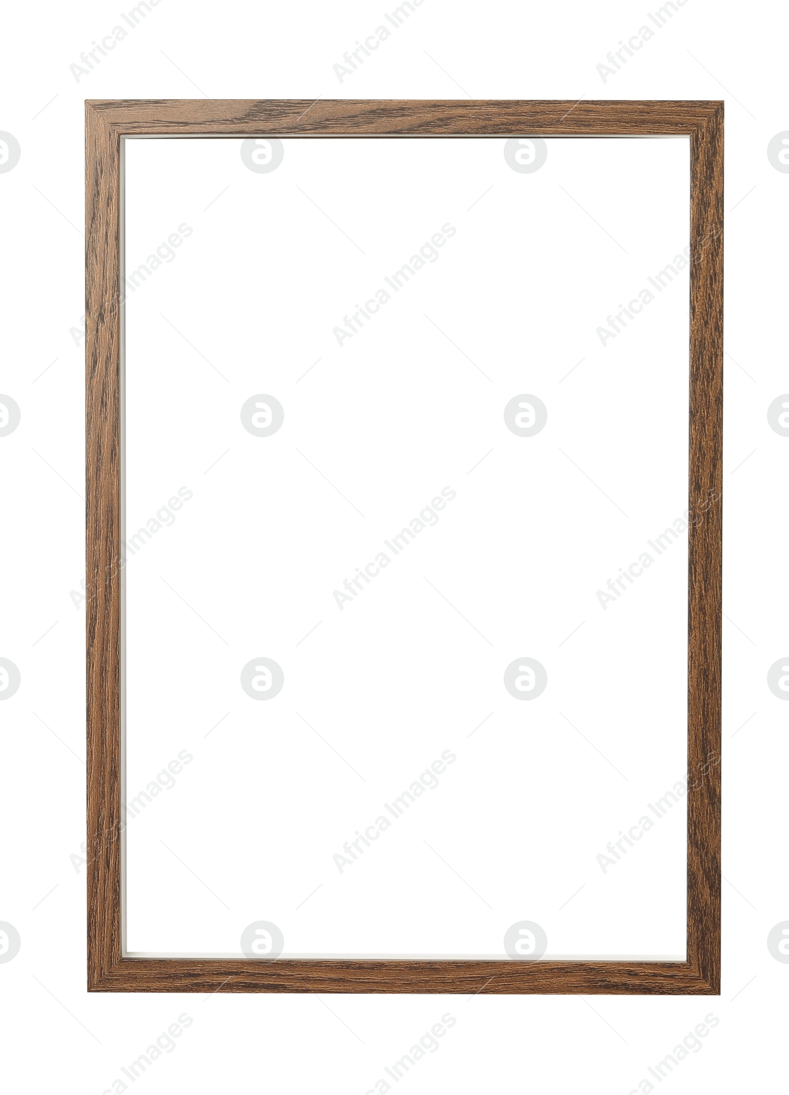 Image of Wooden frame isolated on white. For mirror, photo, picture, painting and others