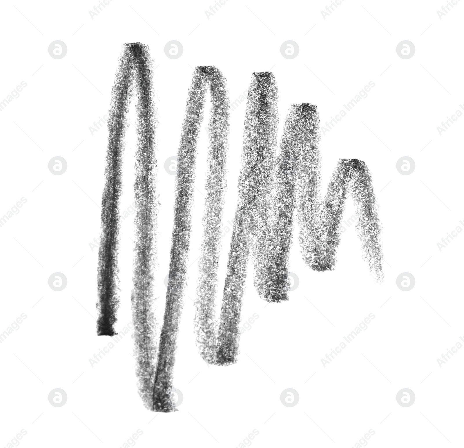 Photo of Hand drawn pencil scribble on white background, top view