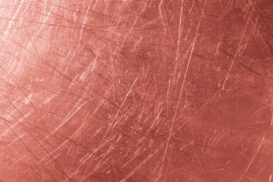 Image of Texture of rose gold metallic surface as background, closeup