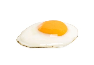 Delicious fried egg with yolk isolated on white