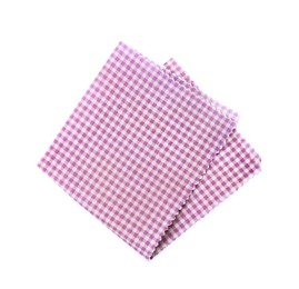 Photo of Checkered reusable beeswax food wrap on white background, top view