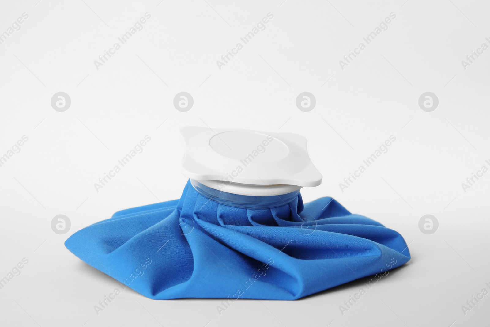 Photo of Ice pack on white background. Cold compress