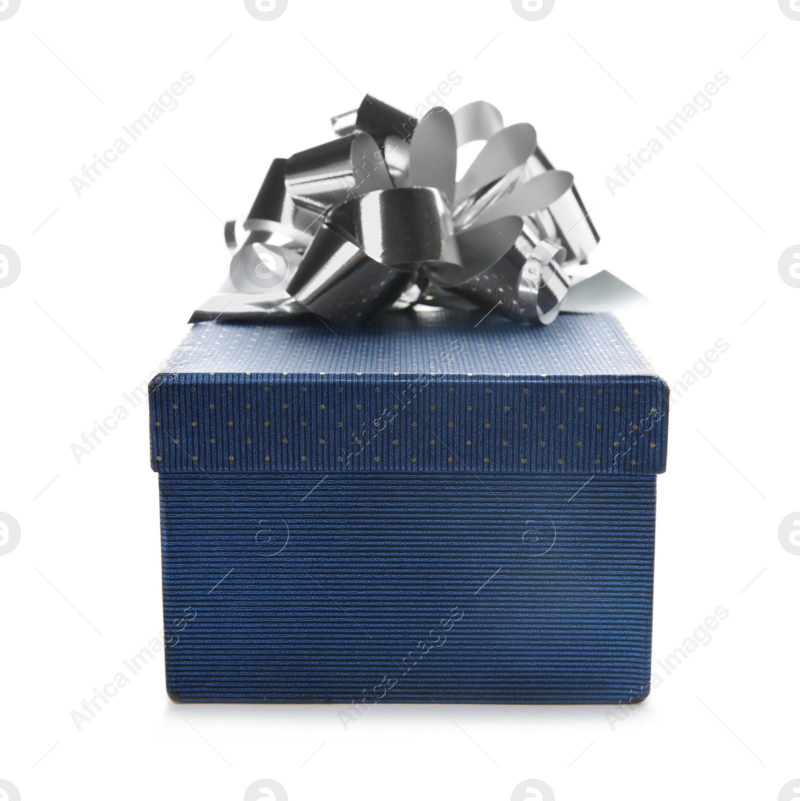 Photo of Beautiful gift box with bow on white background