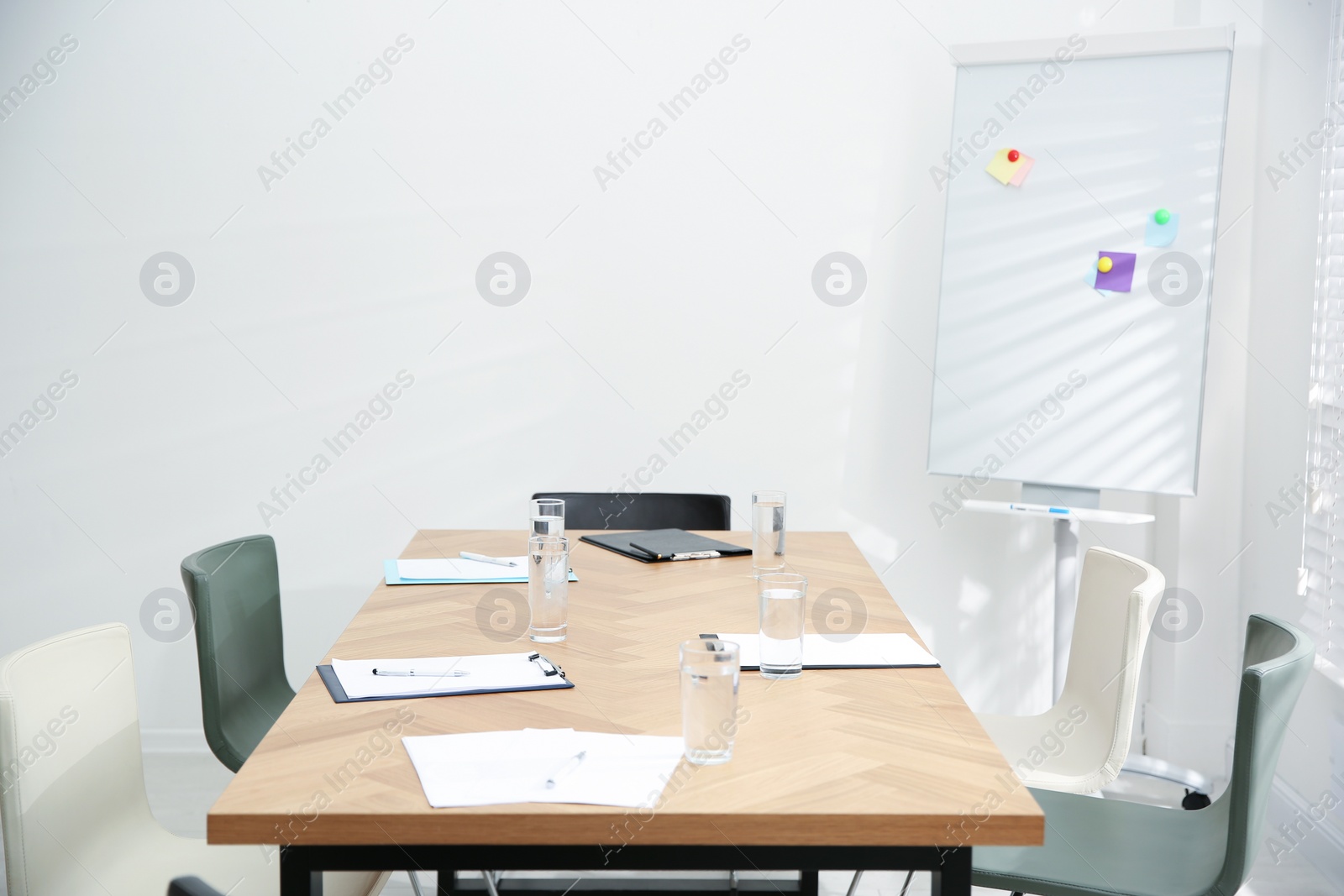 Photo of Conference room interior with modern office table