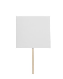 One blank protest sign isolated on white