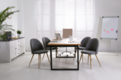 Blurred view of modern office interior 