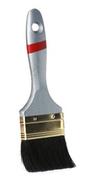 Photo of New paint brush on white background. Decorating tool