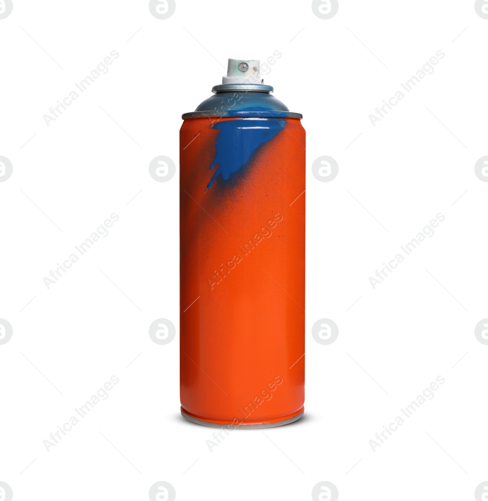 Photo of Used can of spray paint on white background