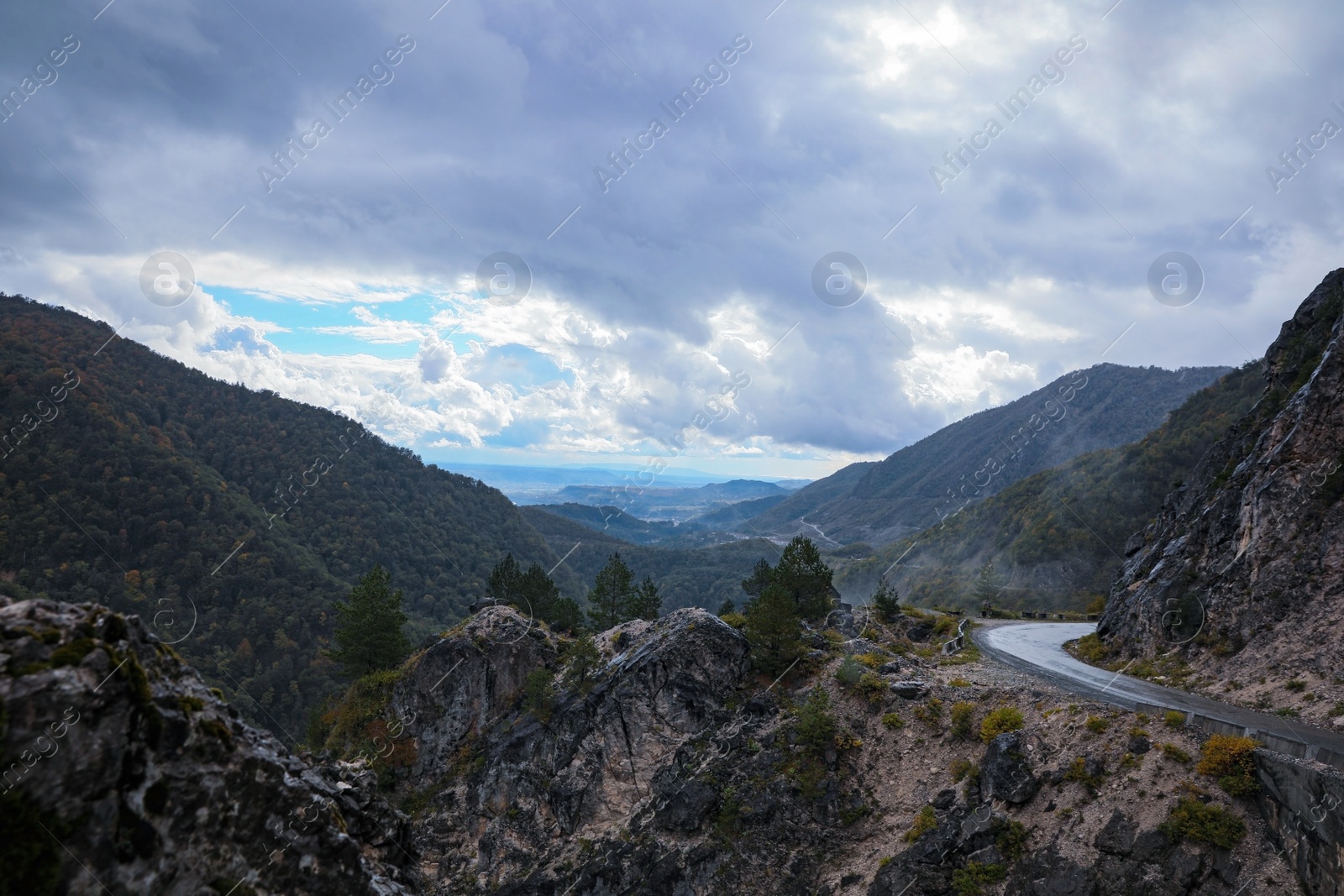 Photo of Picturesque view of mountains on autumn day outdoors