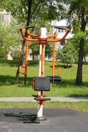 Photo of Outdoor gym with exercise machine in park