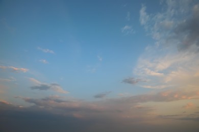 Picturesque view of sky with beautiful clouds