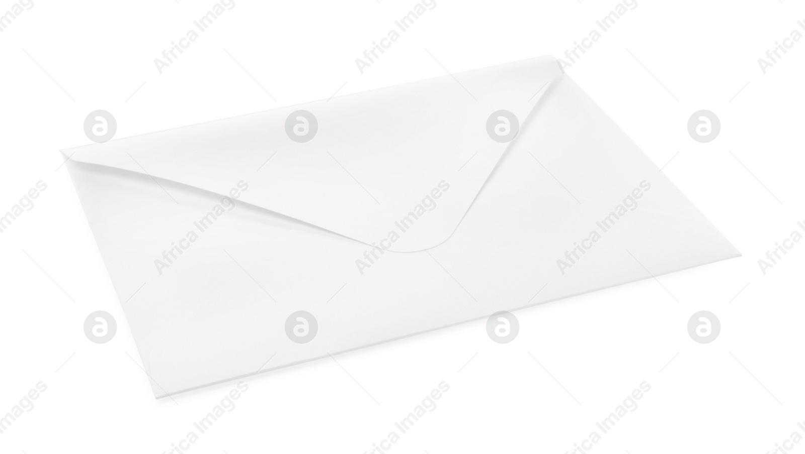 Photo of One simple paper envelope isolated on white