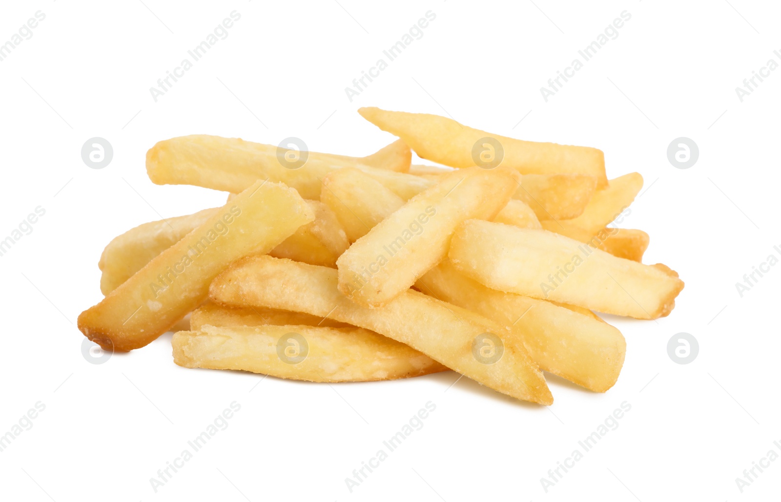 Photo of Delicious fresh french fries on white background