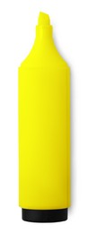 Bright yellow marker isolated on white, top view