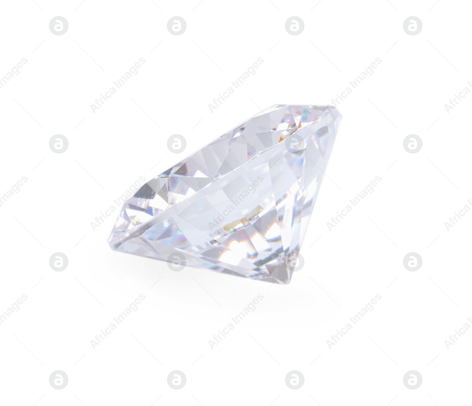 Photo of One beautiful shiny diamond isolated on white