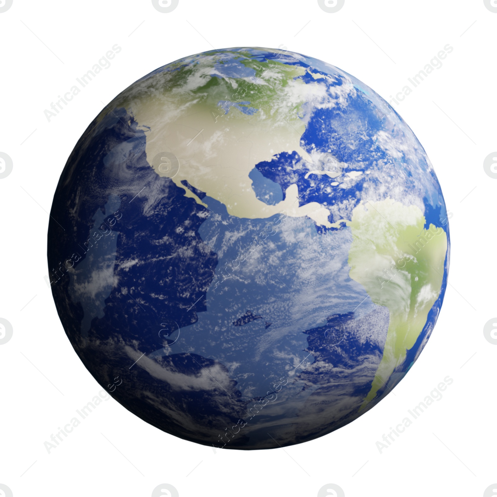 Illustration of  planet Earth on white background