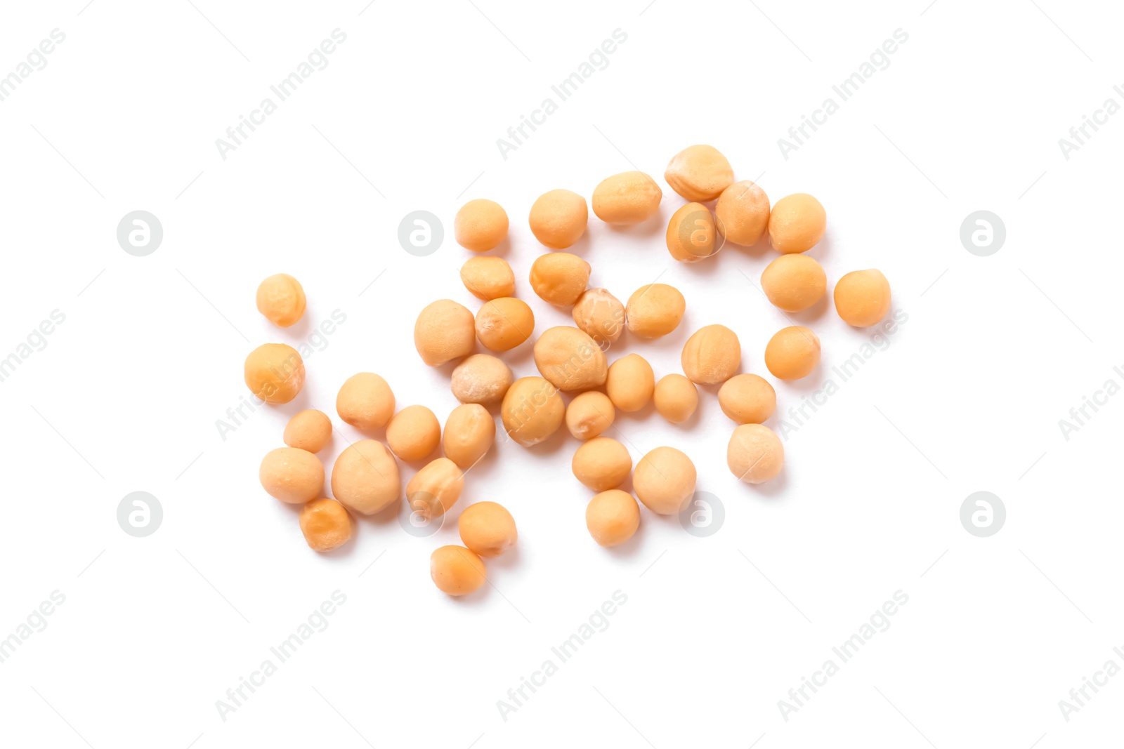 Photo of Mustard seeds on white background, top view