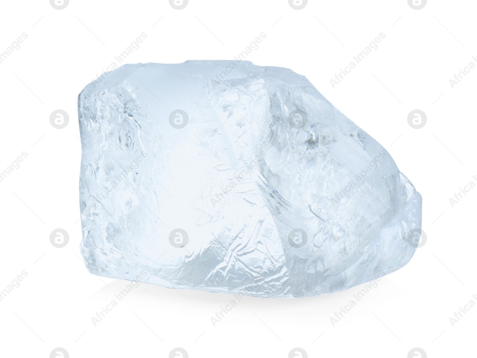 Photo of One piece of clear ice isolated on white