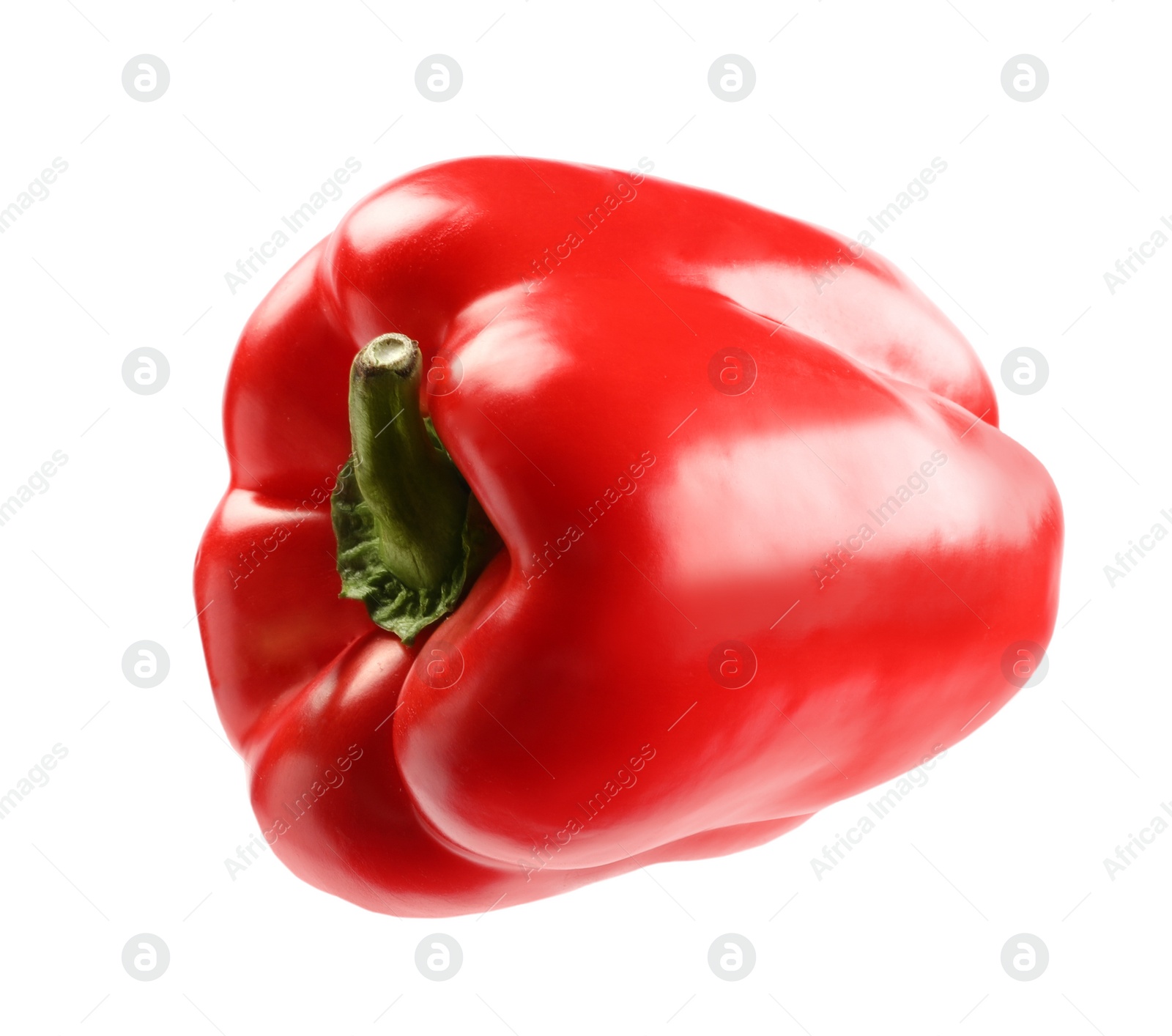 Photo of Ripe red bell pepper isolated on white