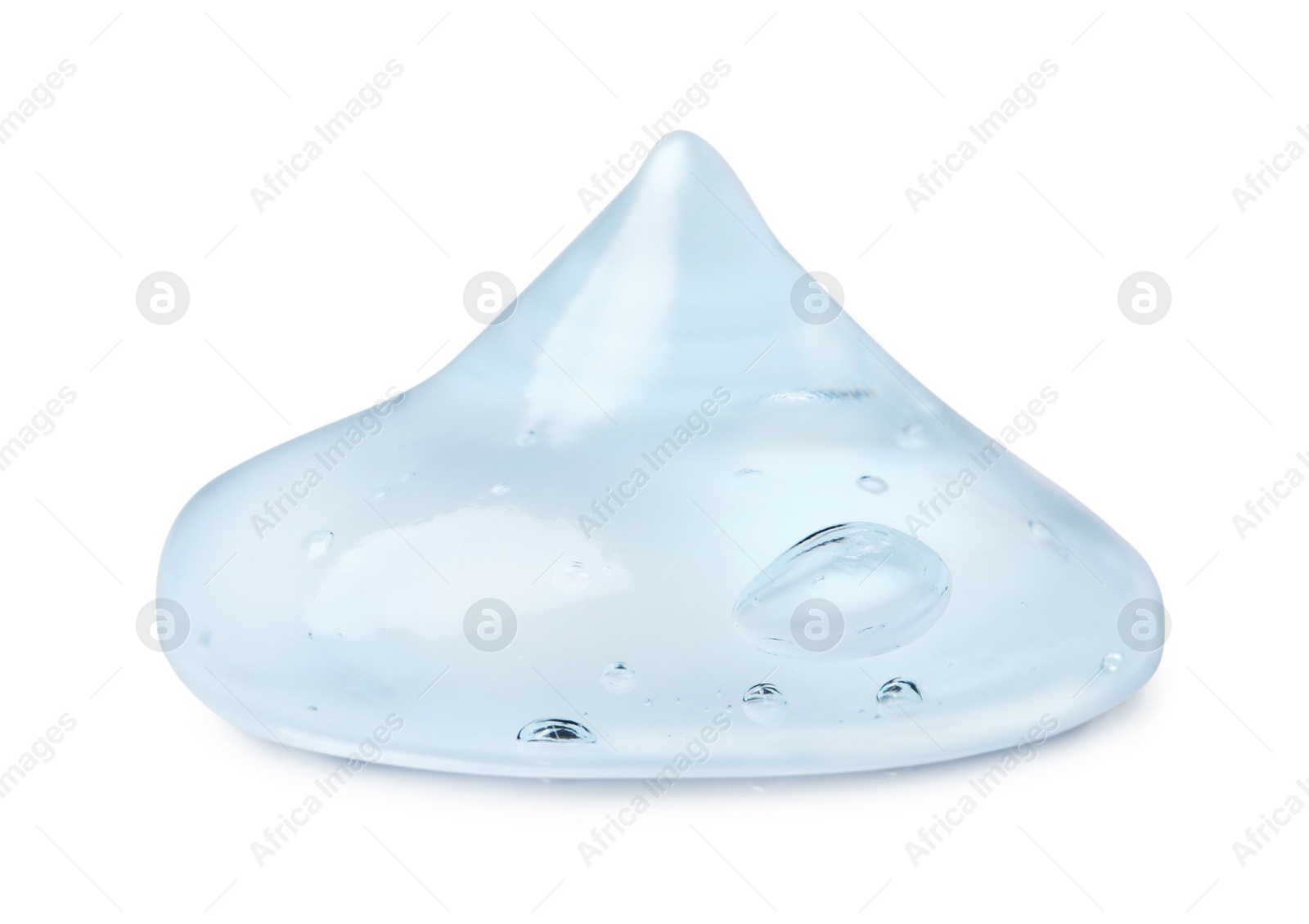 Photo of Sample of transparent cosmetic gel on light background