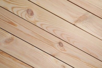 Texture of wooden surface as background, top view