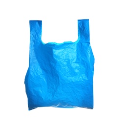 Photo of Disposable plastic garbage bag isolated on white
