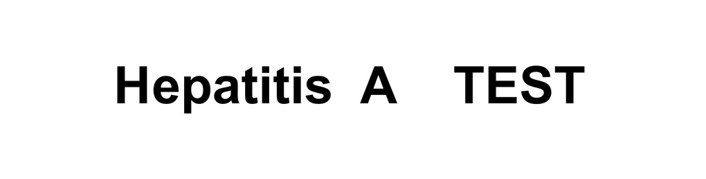 Text Hepatitis A TEST on white background, illustration