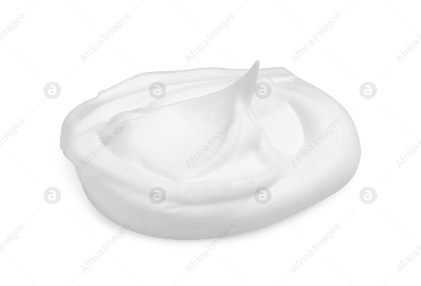 Photo of Heap of shaving foam isolated on white