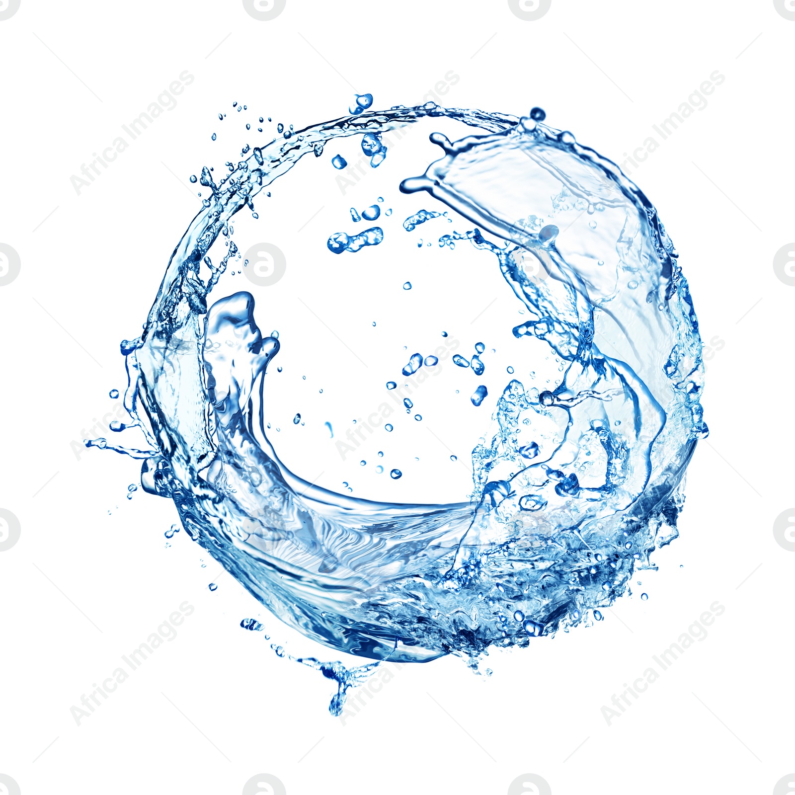 Image of Abstract splash of water isolated on white