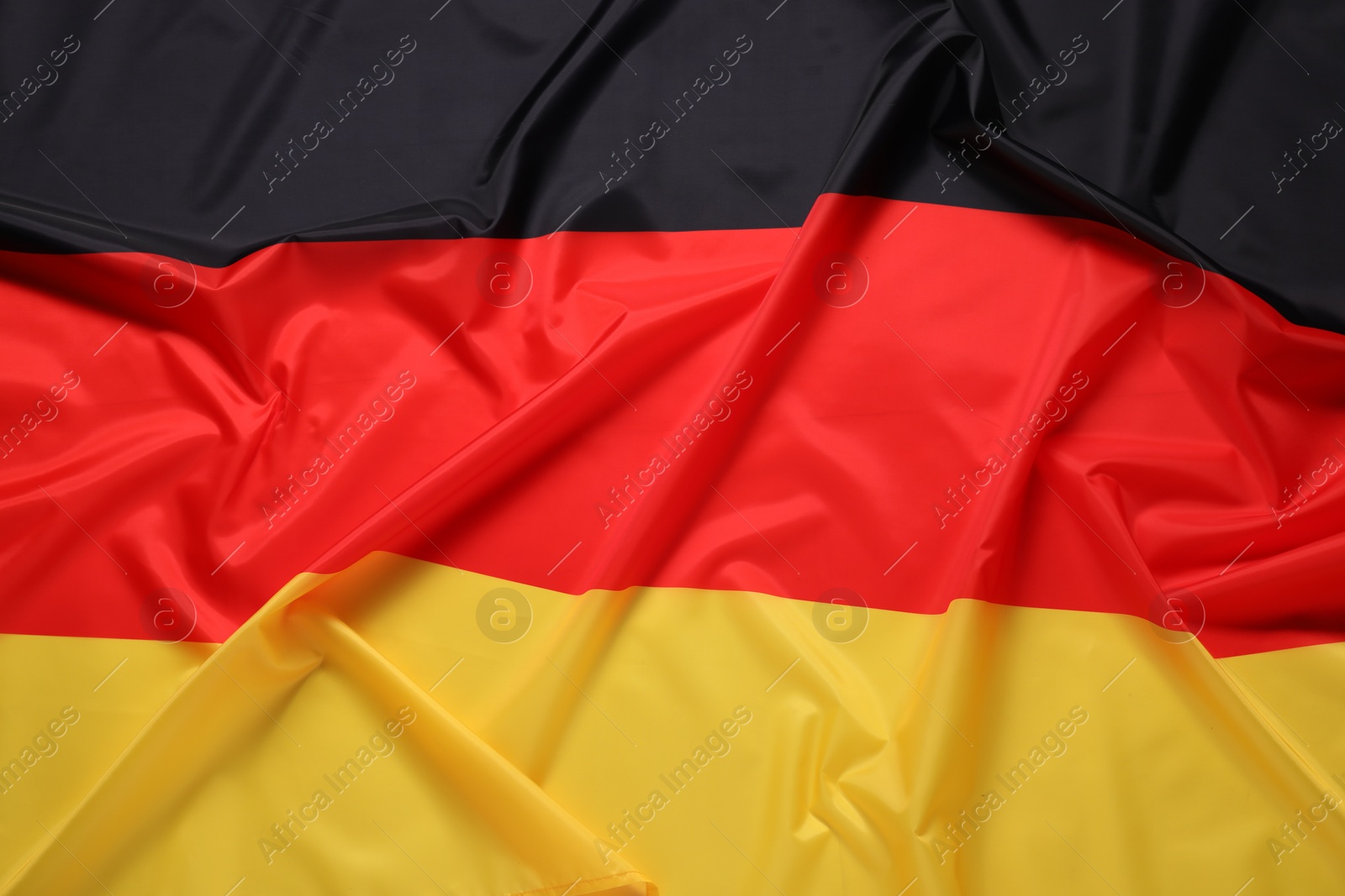 Photo of Flag of Germany as background, top view. National symbol