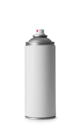 Photo of Can of spray paint on white background