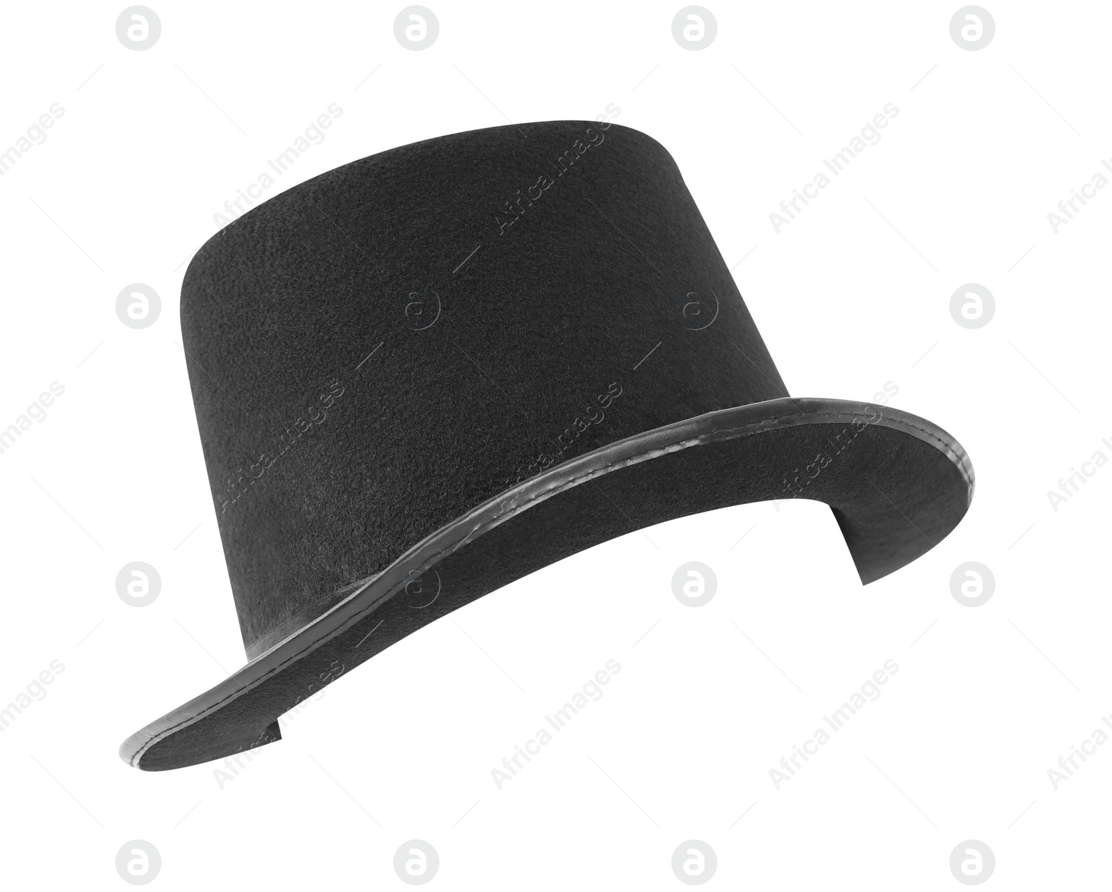 Photo of Black magician top hat isolated on white