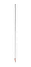 Photo of Wooden pencil on white background. School stationery