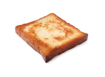 Photo of One piece of fresh toast bread isolated on white