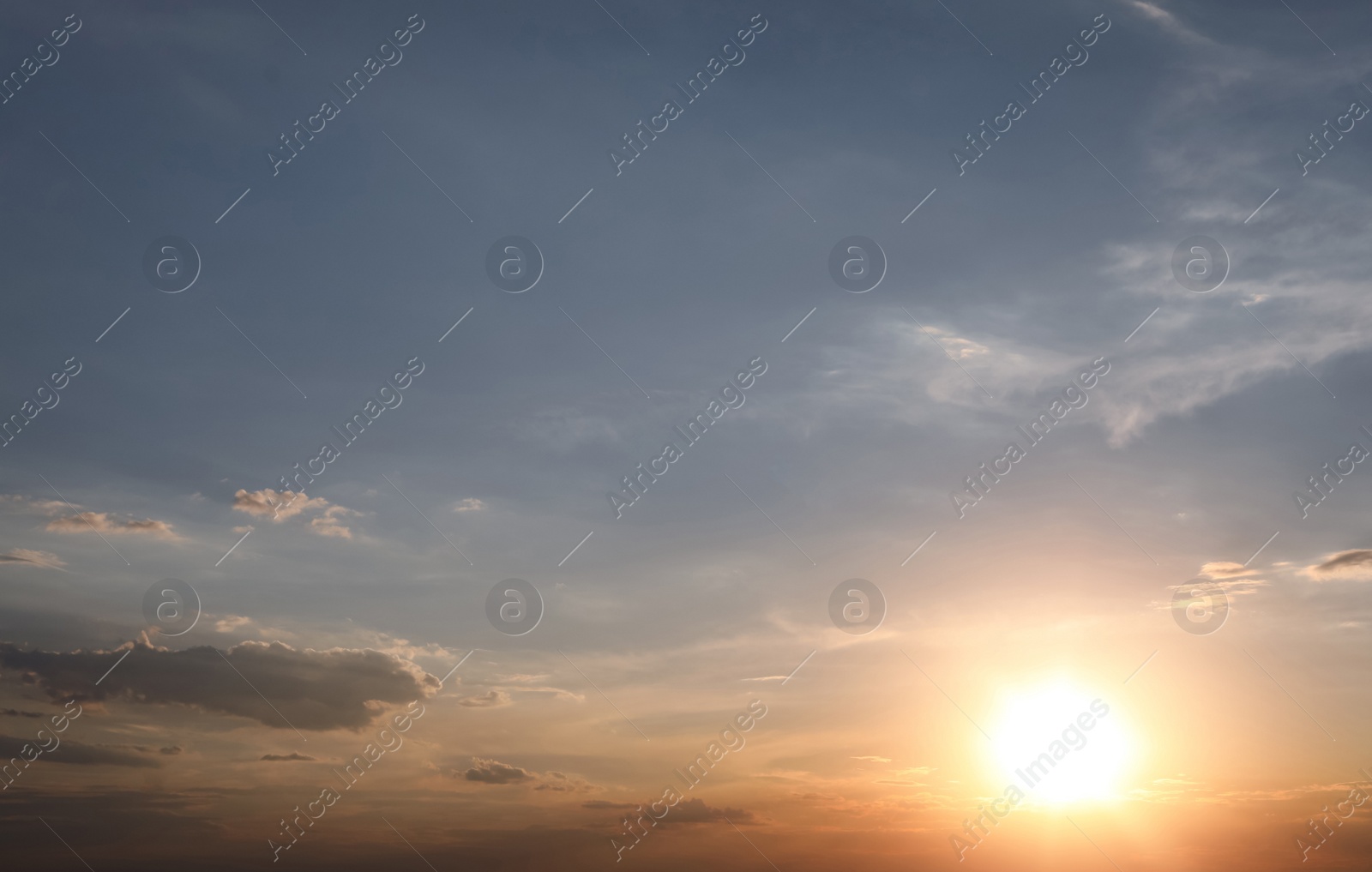 Photo of Picturesque view of beautiful morning sky. Natural sunrise