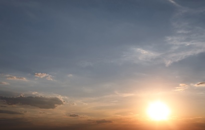 Photo of Picturesque view of beautiful morning sky. Natural sunrise