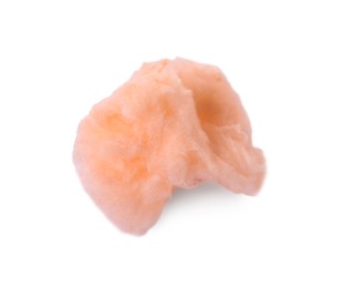 Sweet orange cotton candy isolated on white