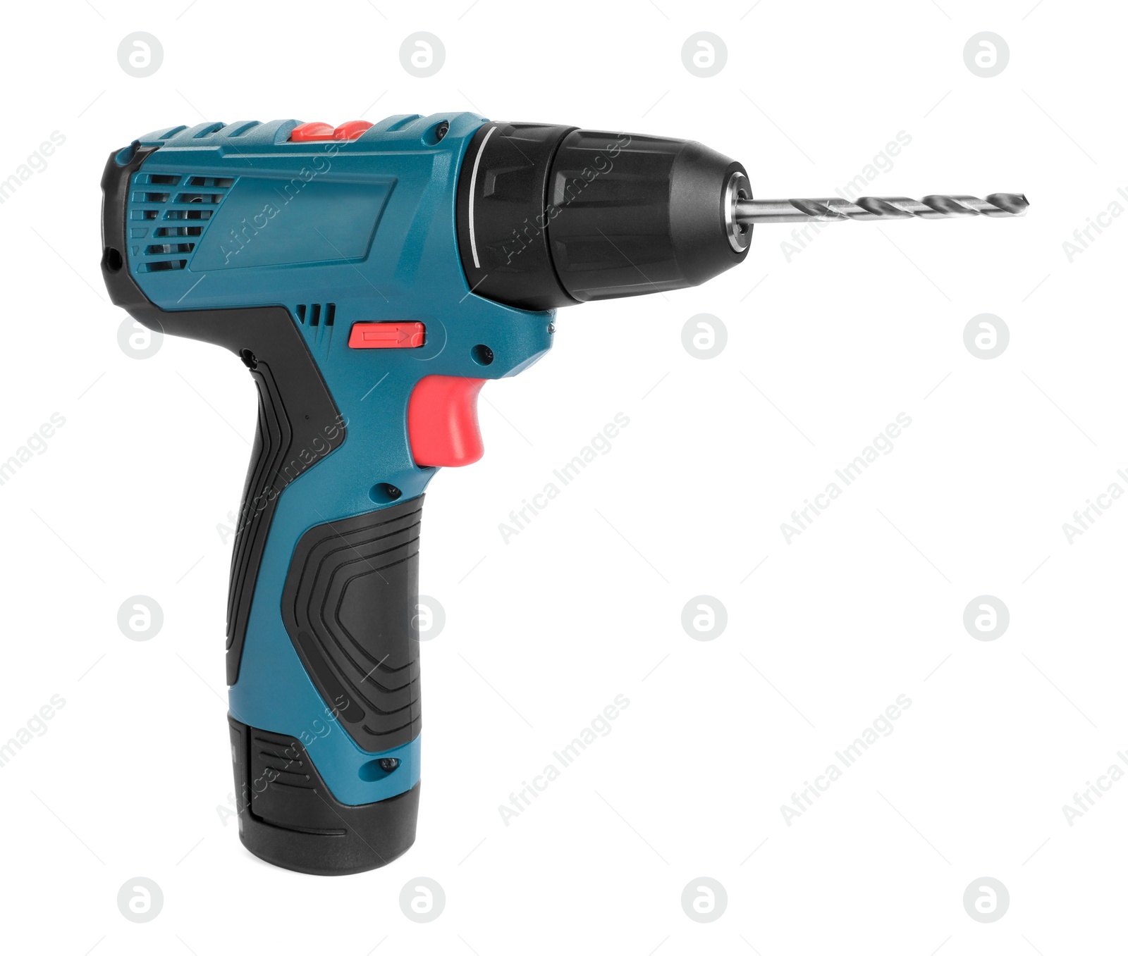 Photo of Modern electric power drill isolated on white