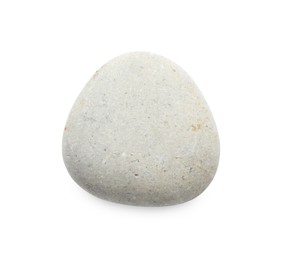 Photo of One light stone isolated on white, top view