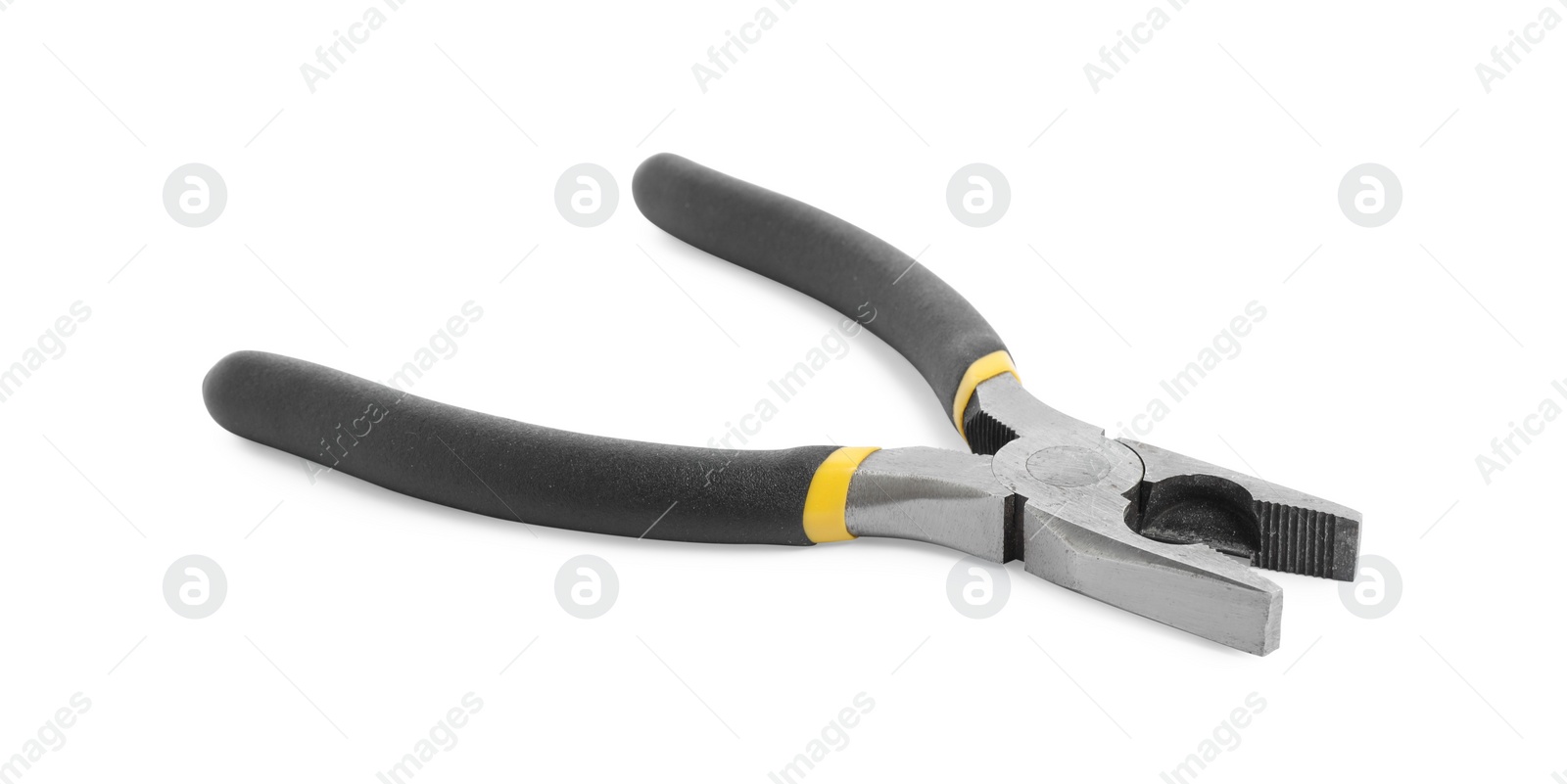 Photo of New combination pliers isolated on white. Construction tool