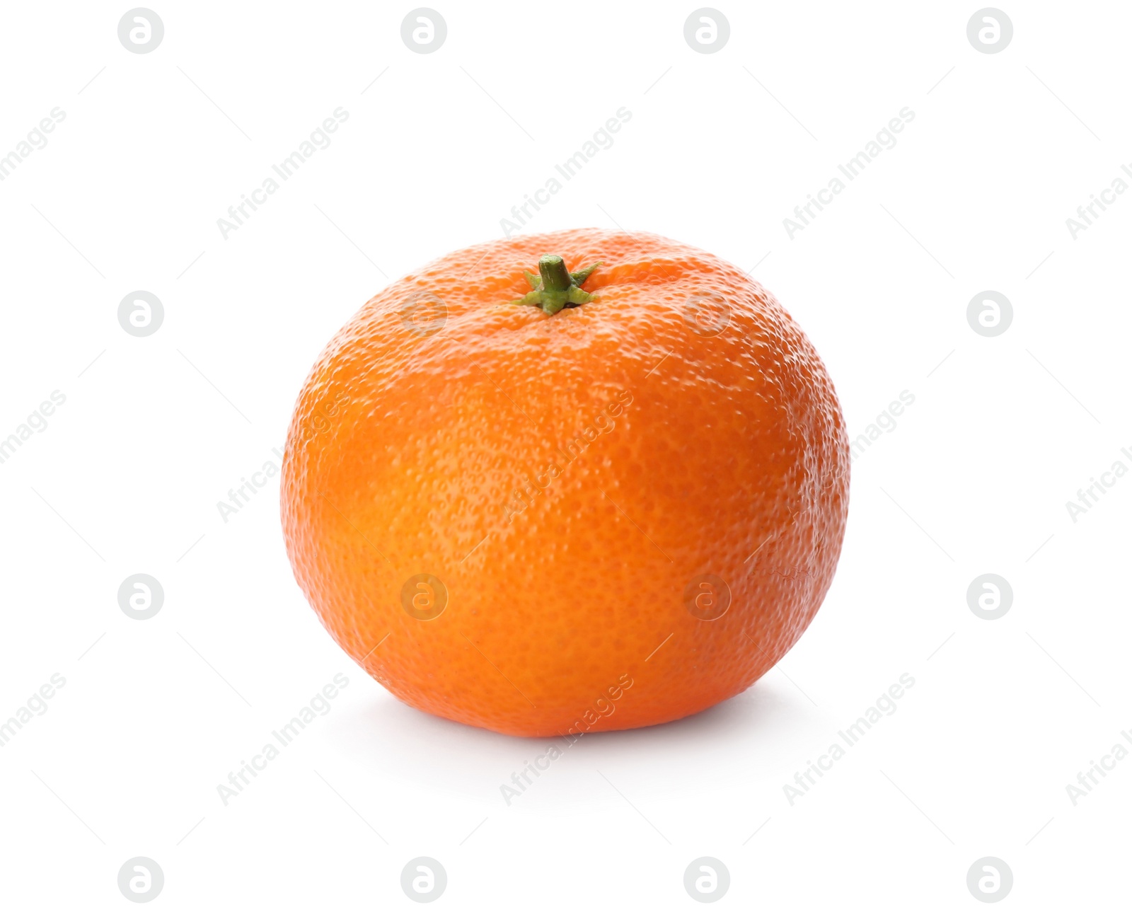 Photo of Fresh tangerine isolated on white. Citrus fruit