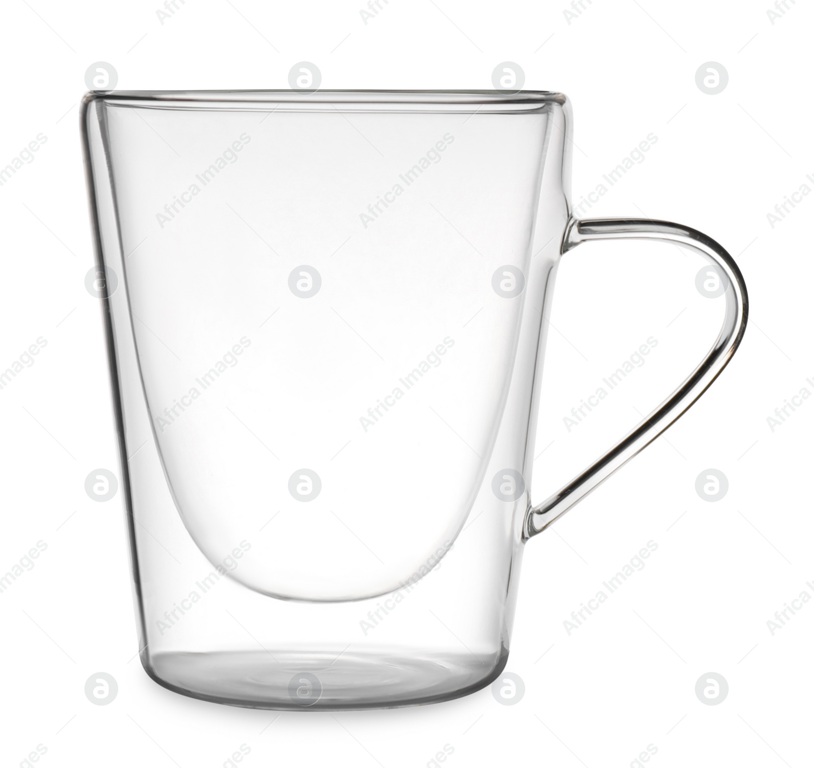 Photo of Empty double wall cup isolated on white