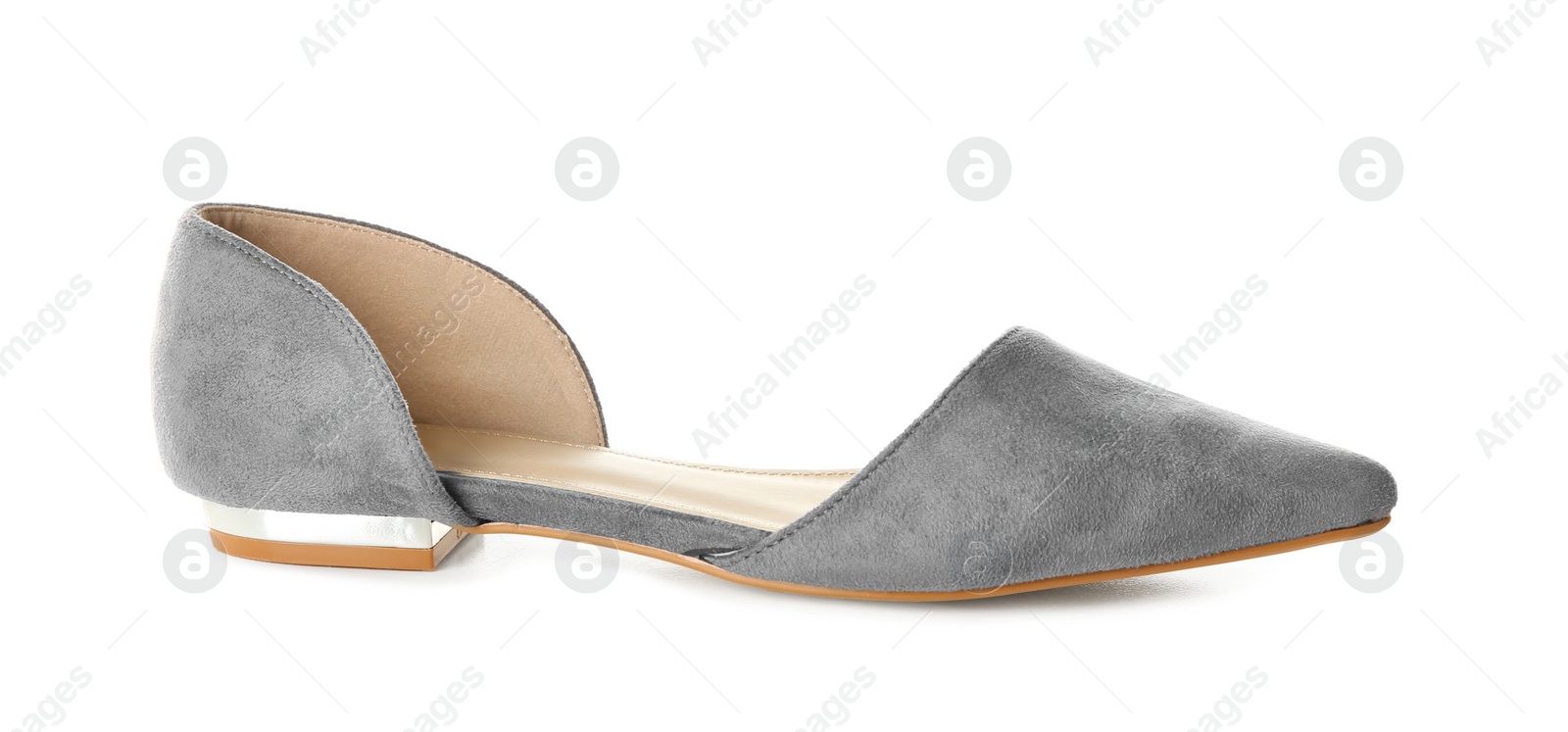 Photo of Female shoe on white background