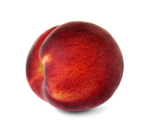 Photo of Delicious ripe sweet peach isolated on white