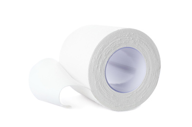 Photo of Medical sticking plaster roll isolated on white