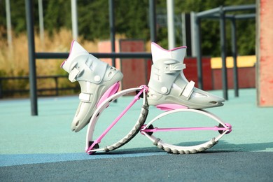 Photo of Stylish kangoo jumping boots in workout park