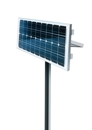 Image of Modern solar panel isolated on white. Alternative energy source 